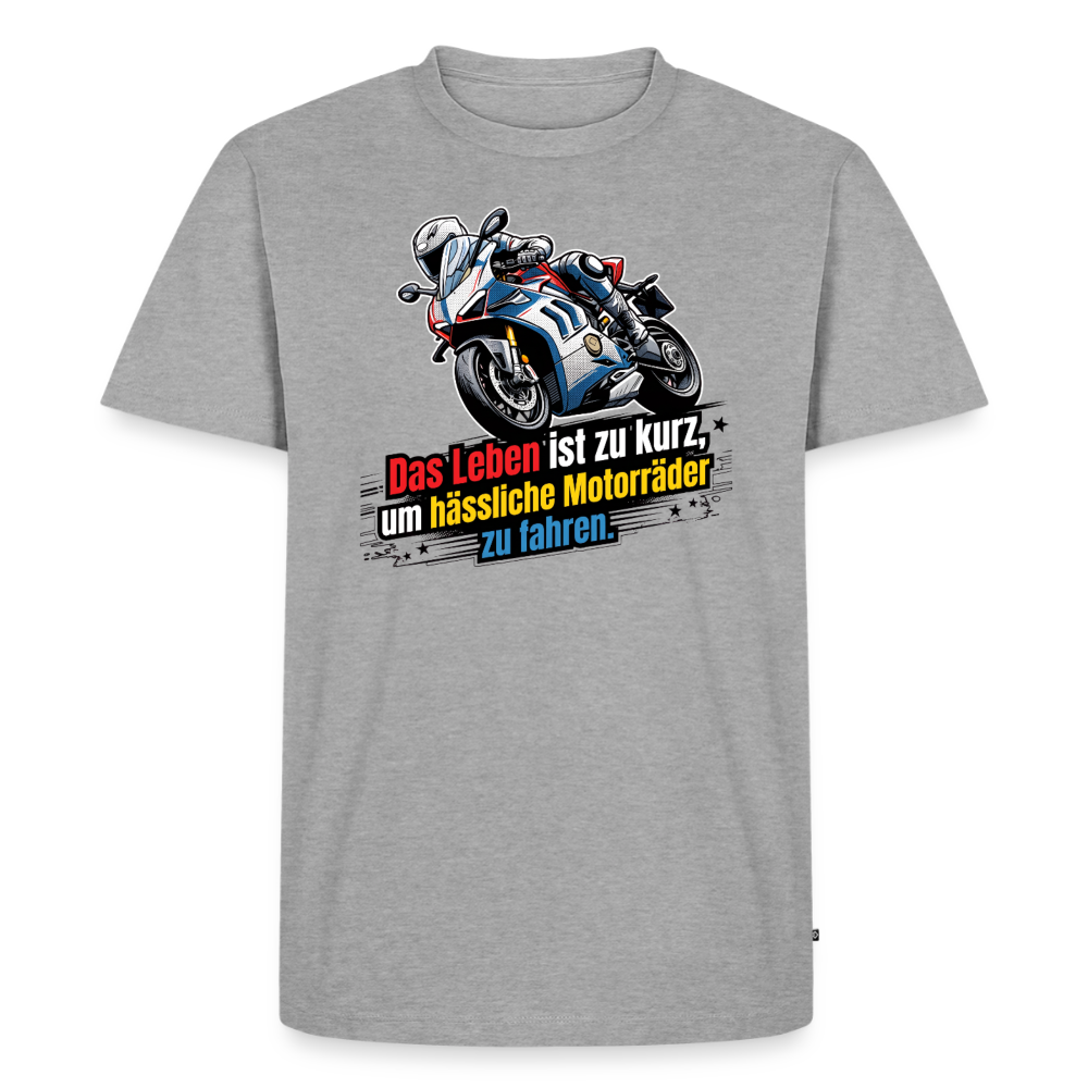 Hässliche Motorräder Supersportler "Brustdruck" - heather grey