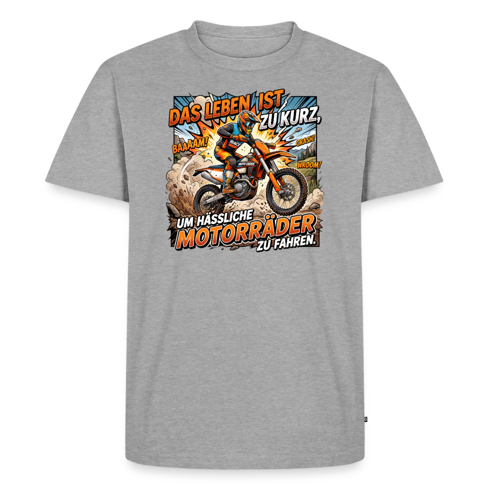 Hässliche Motorräder Motocross "Brustdruck" - heather grey