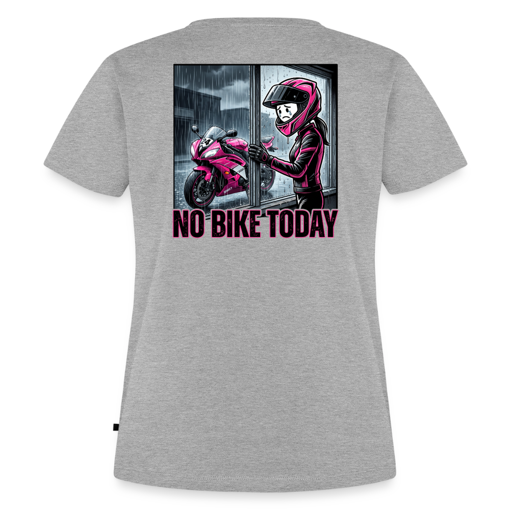 No Bike today Girl "Rückendruck" - heather grey