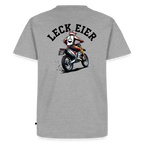 Leck Eier Motocross "Rückendruck" - heather grey