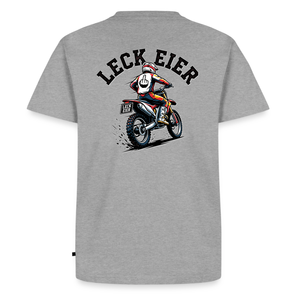 Leck Eier Motocross "Rückendruck" - heather grey