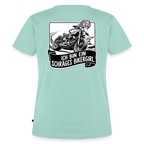 Schräges Bikergirl Chopper "Rückendruck" - mint 