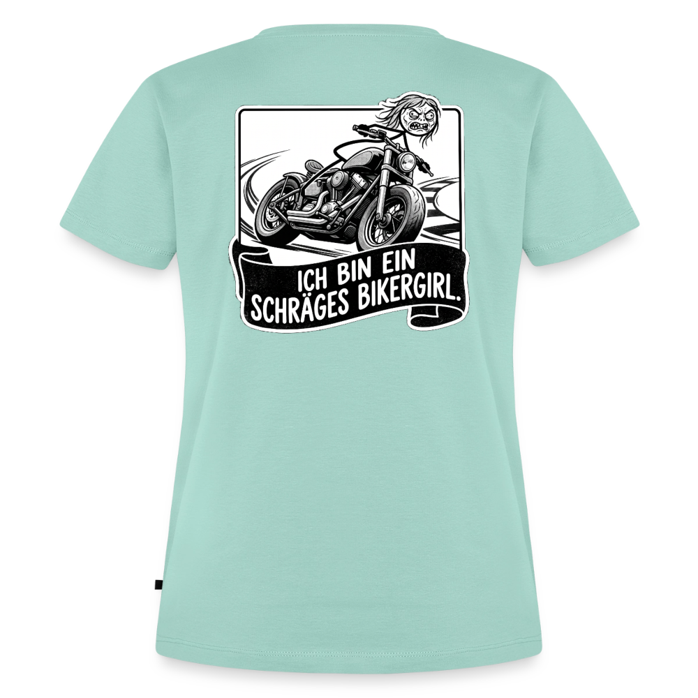 Schräges Bikergirl Chopper "Rückendruck" - mint 