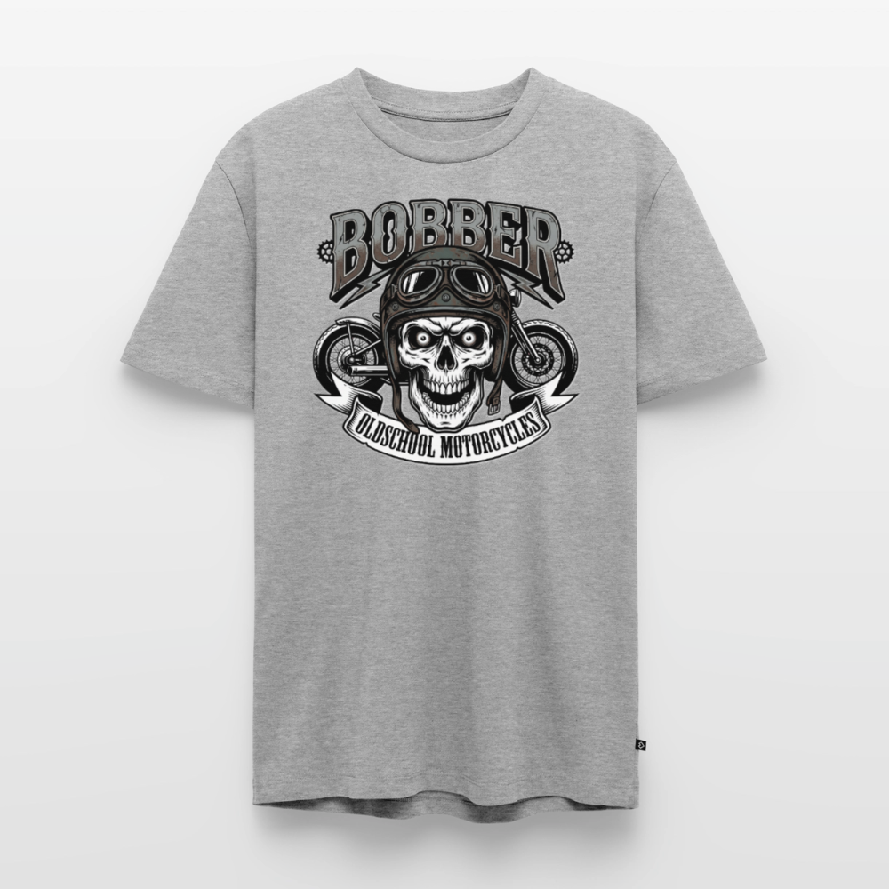 Oldschool Bobber  "Brustdruck" - heather grey