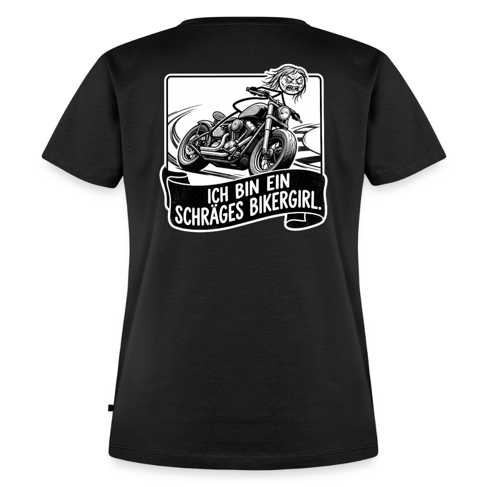 Schräges Bikergirl Chopper "Rückendruck" - black