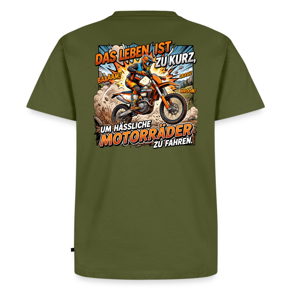Hässliche Motorräder Motocross "Rückendruck" - khaki