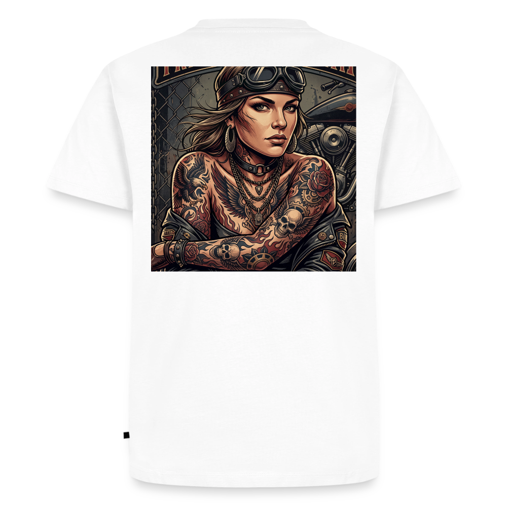 Tattoo Girl Chopper "Rückendruck" - white