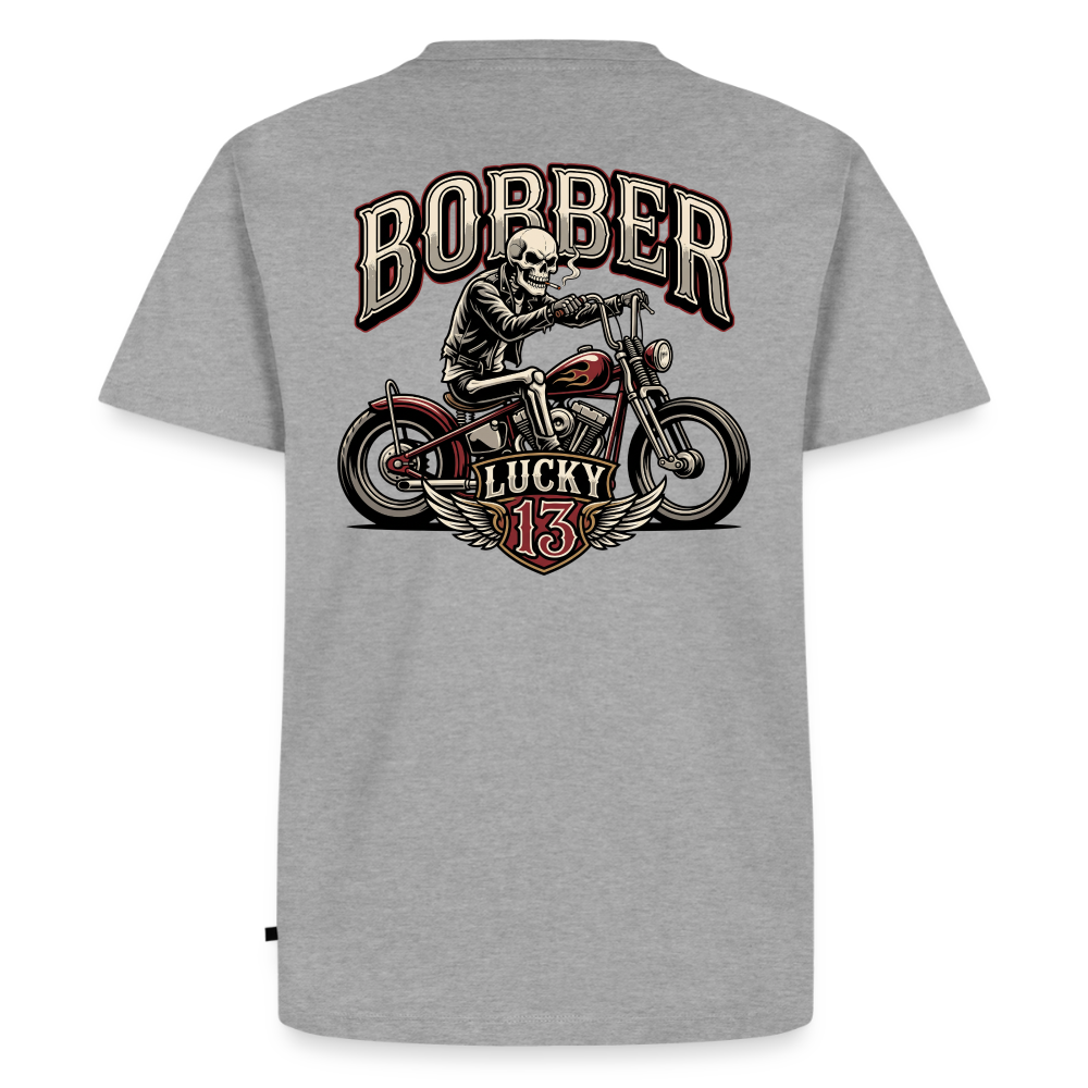 Bobber Lucky 13 "Rückendruck" - heather grey
