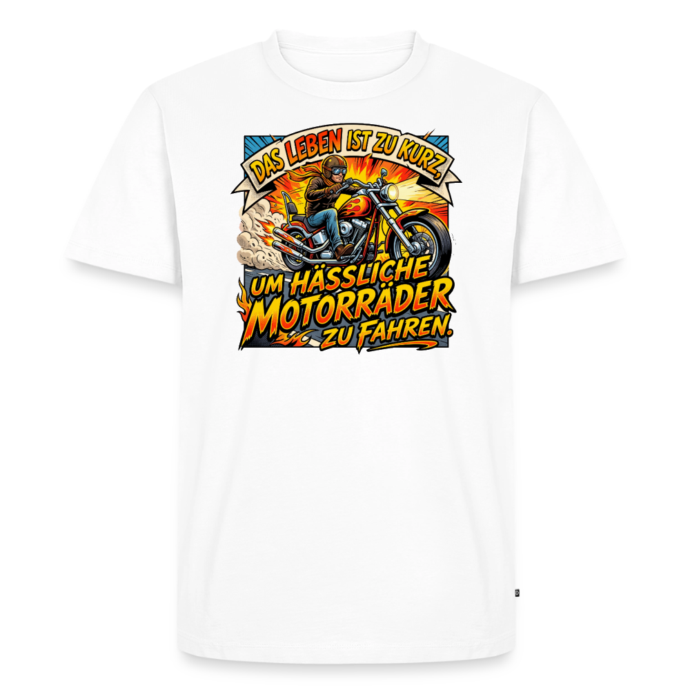 Hässliche Motorräder Chopper "Brustdruck" - white