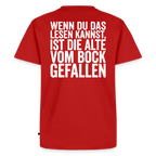 Die Alte Text Hell "Rückendruck" - red