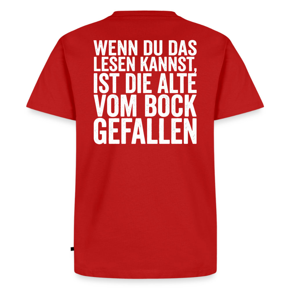 Die Alte Text Hell "Rückendruck" - red