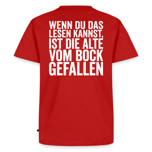 Die Alte Text Hell "Rückendruck" - red