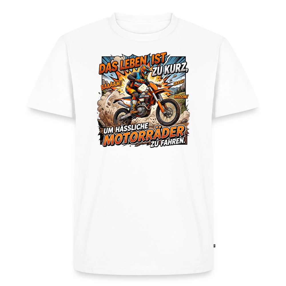 Hässliche Motorräder Motocross "Brustdruck" - white