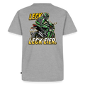 Leck Eier Supersportler Three "Rückendruck" - heather grey