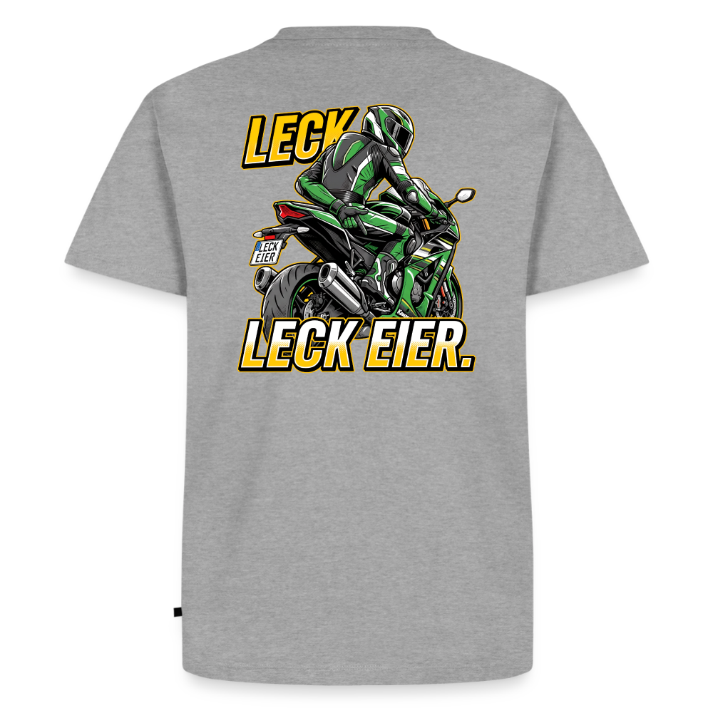Leck Eier Supersportler Three "Rückendruck" - heather grey