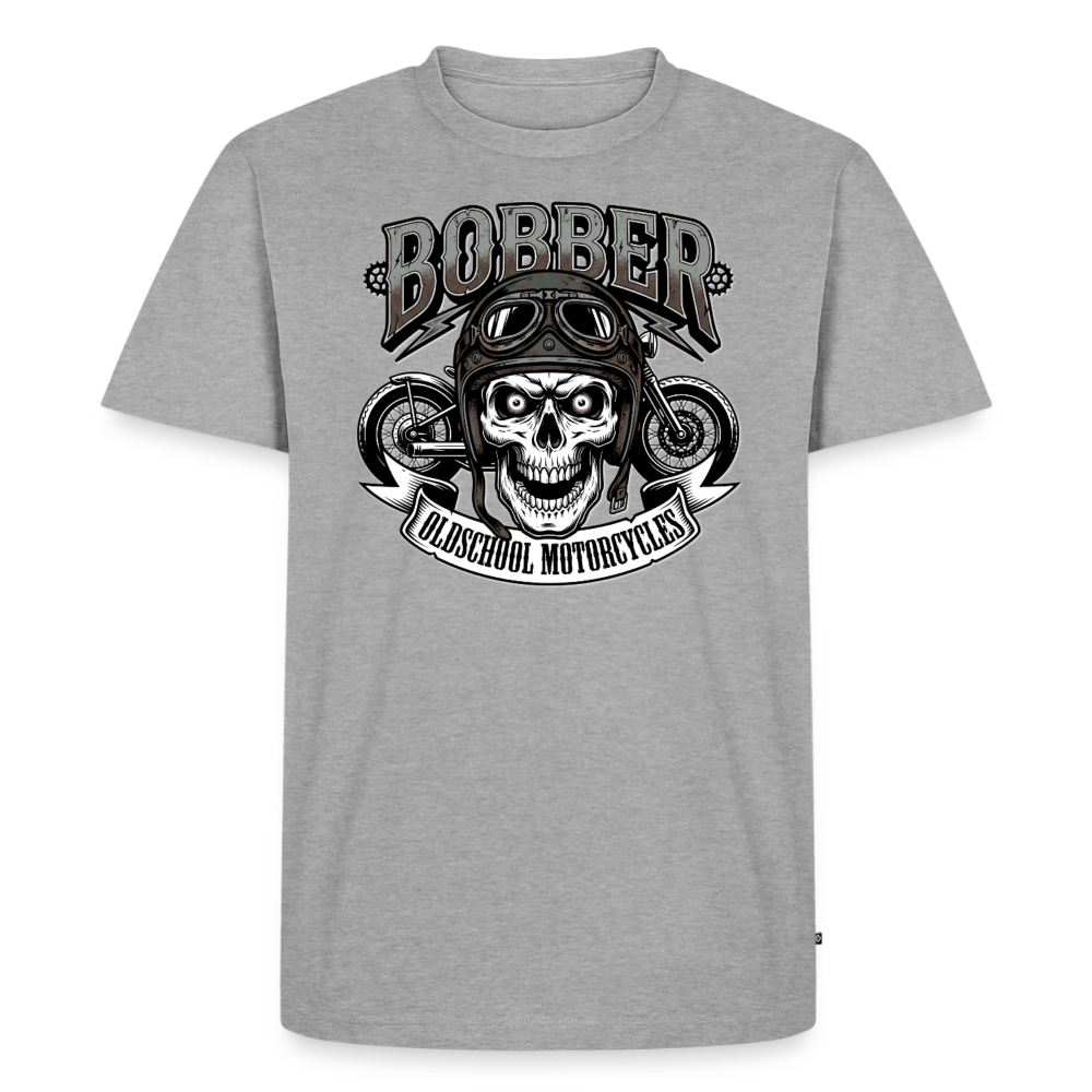 Oldschool Bobber  "Brustdruck" - heather grey