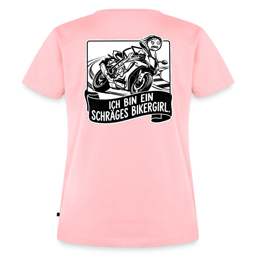 Schräges Bikergirl Rennsemmel "Rückendruck" - rose