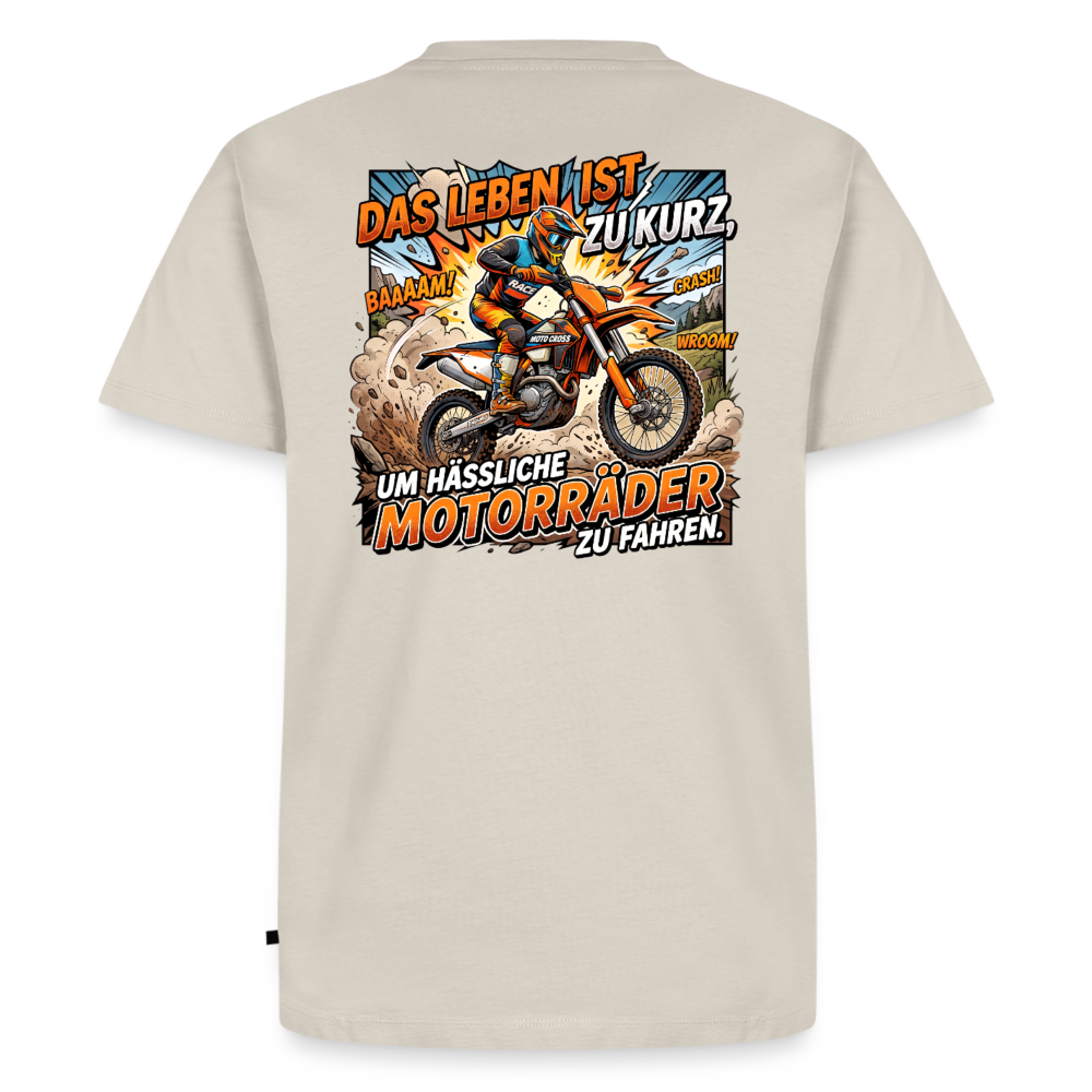 Hässliche Motorräder Motocross "Rückendruck" - beige