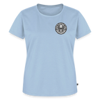 Schräges Bikergirl Chopper "Rückendruck" - light blue