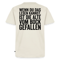 Die Alte Text Dunkel "Rückendruck" - off white