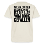 Die Alte Text Dunkel "Rückendruck" - off white