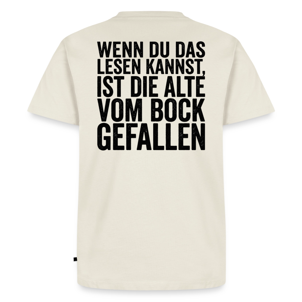 Die Alte Text Dunkel "Rückendruck" - off white