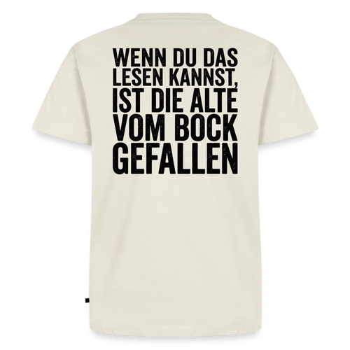 Die Alte Text Dunkel "Rückendruck" - off white