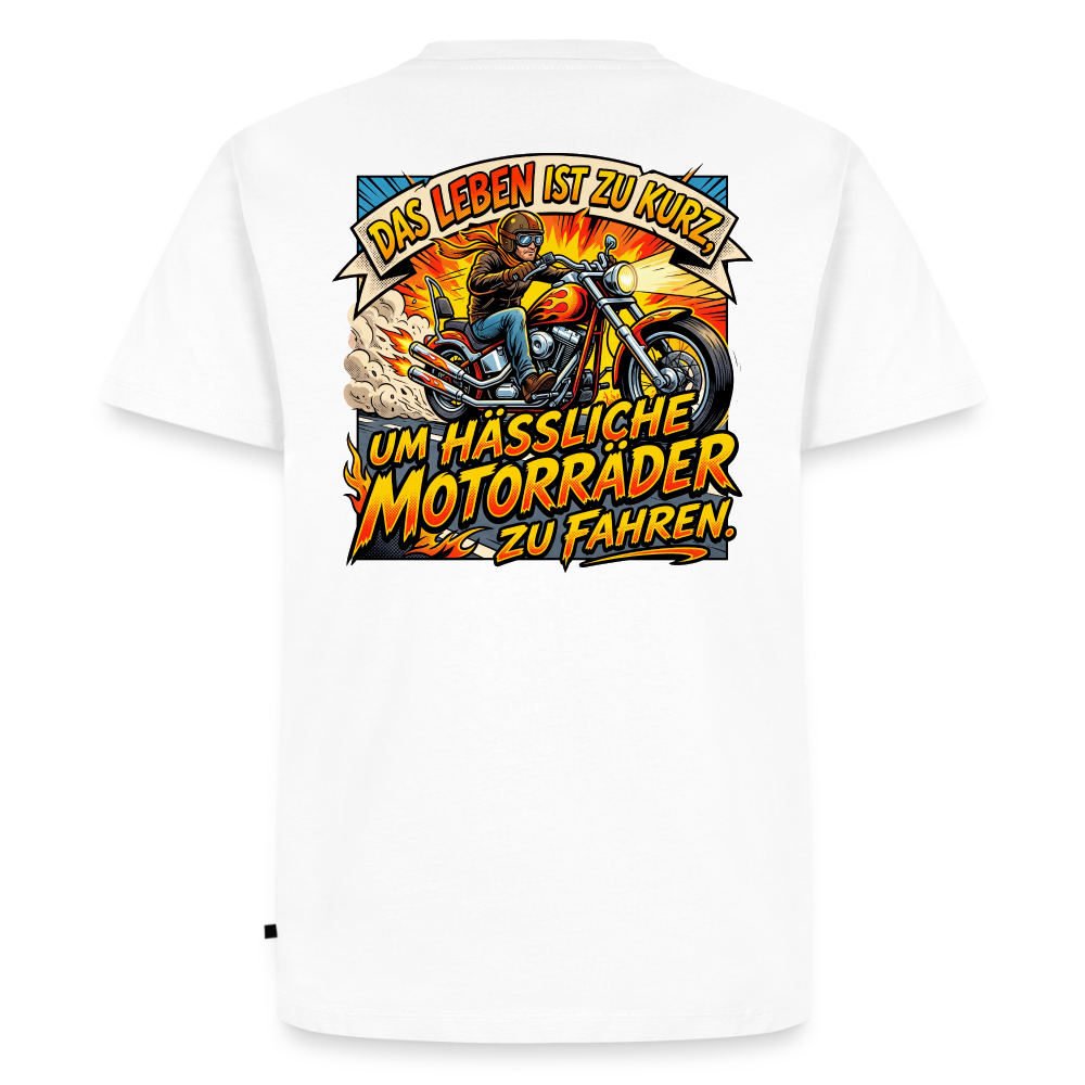 Hässliche Motorräder Chopper "Rückendruck" - white
