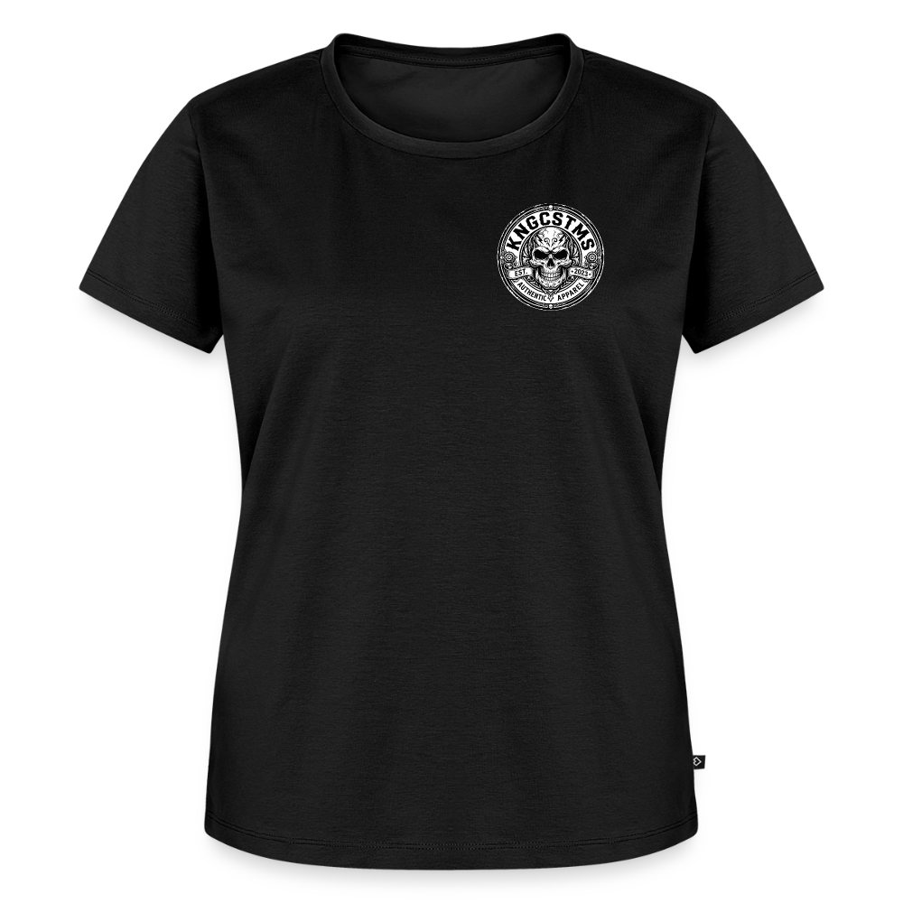 Schräges Bikergirl Chopper "Rückendruck" - black