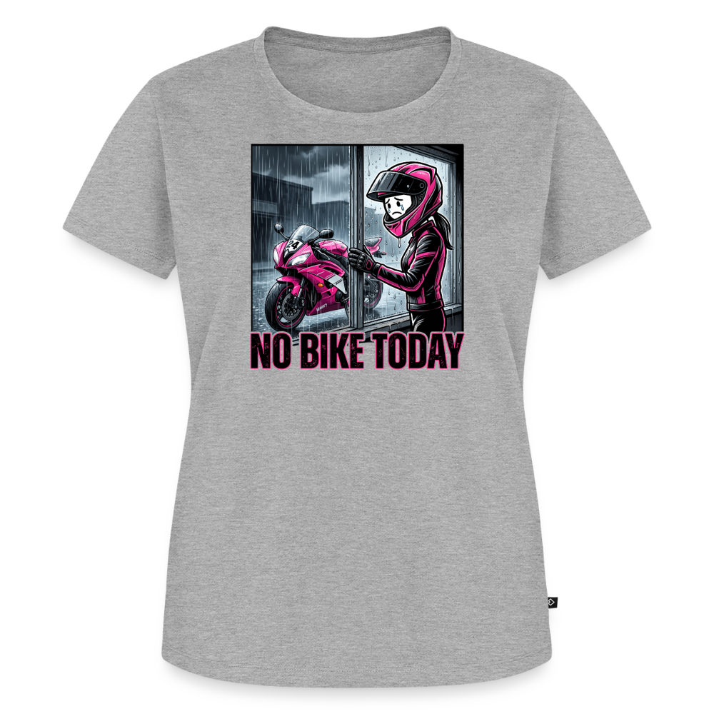 No Bike today Girly"Brustdruck" - heather grey