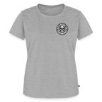 Schräges Bikergirl Rennsemmel "Rückendruck" - heather grey