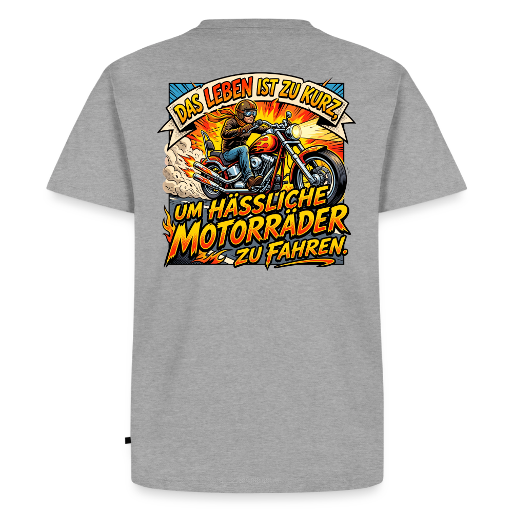 Hässliche Motorräder Chopper "Rückendruck" - heather grey