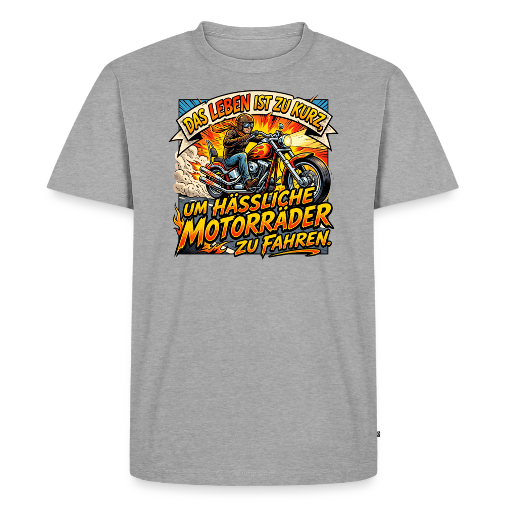 Hässliche Motorräder Chopper "Brustdruck" - heather grey