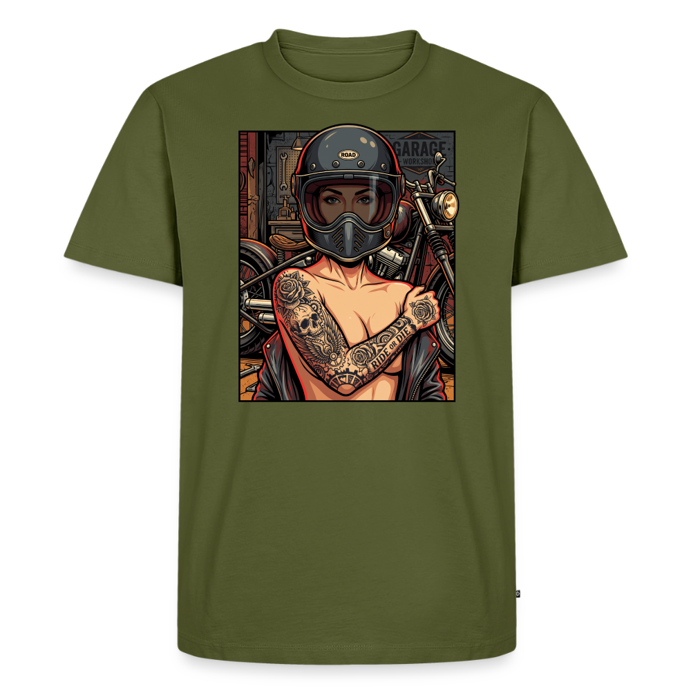 Garage Chopper Girl "Brustdruck" - khaki