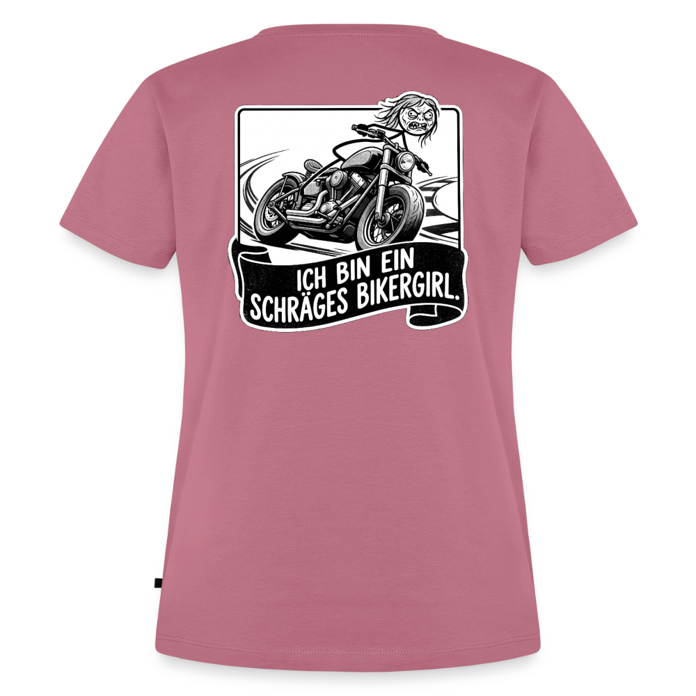 Schräges Bikergirl Chopper "Rückendruck" - mauve