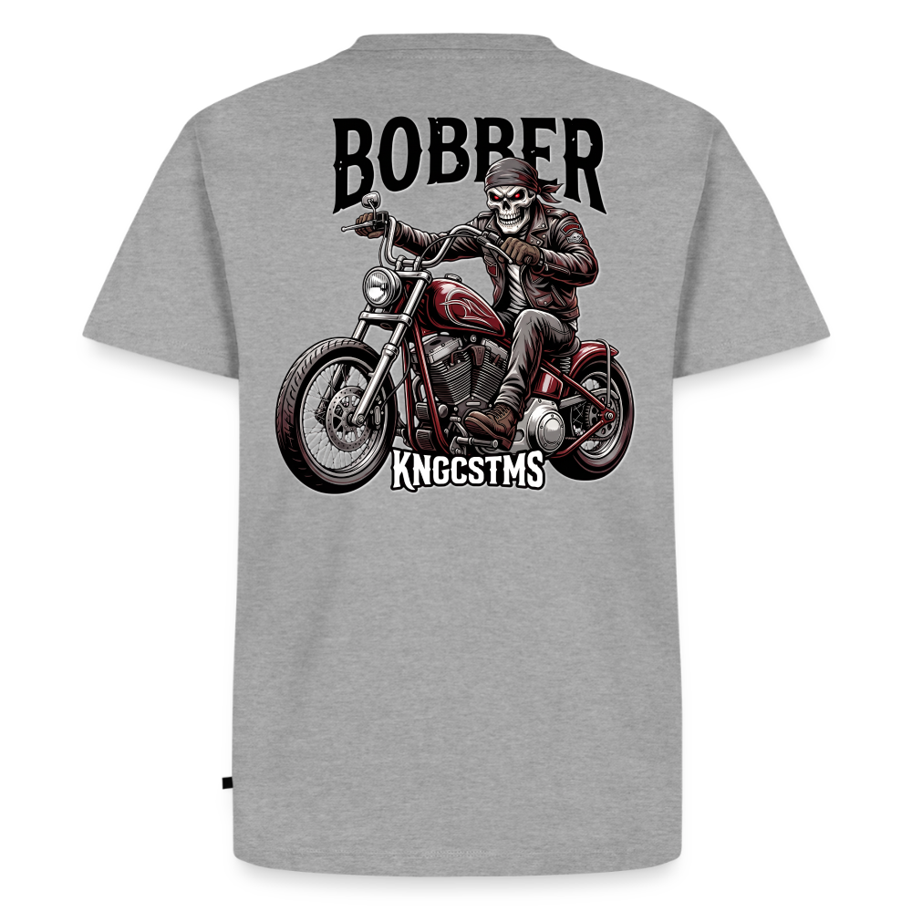 KNGCSTMS Bobber "Rückendruck" - heather grey