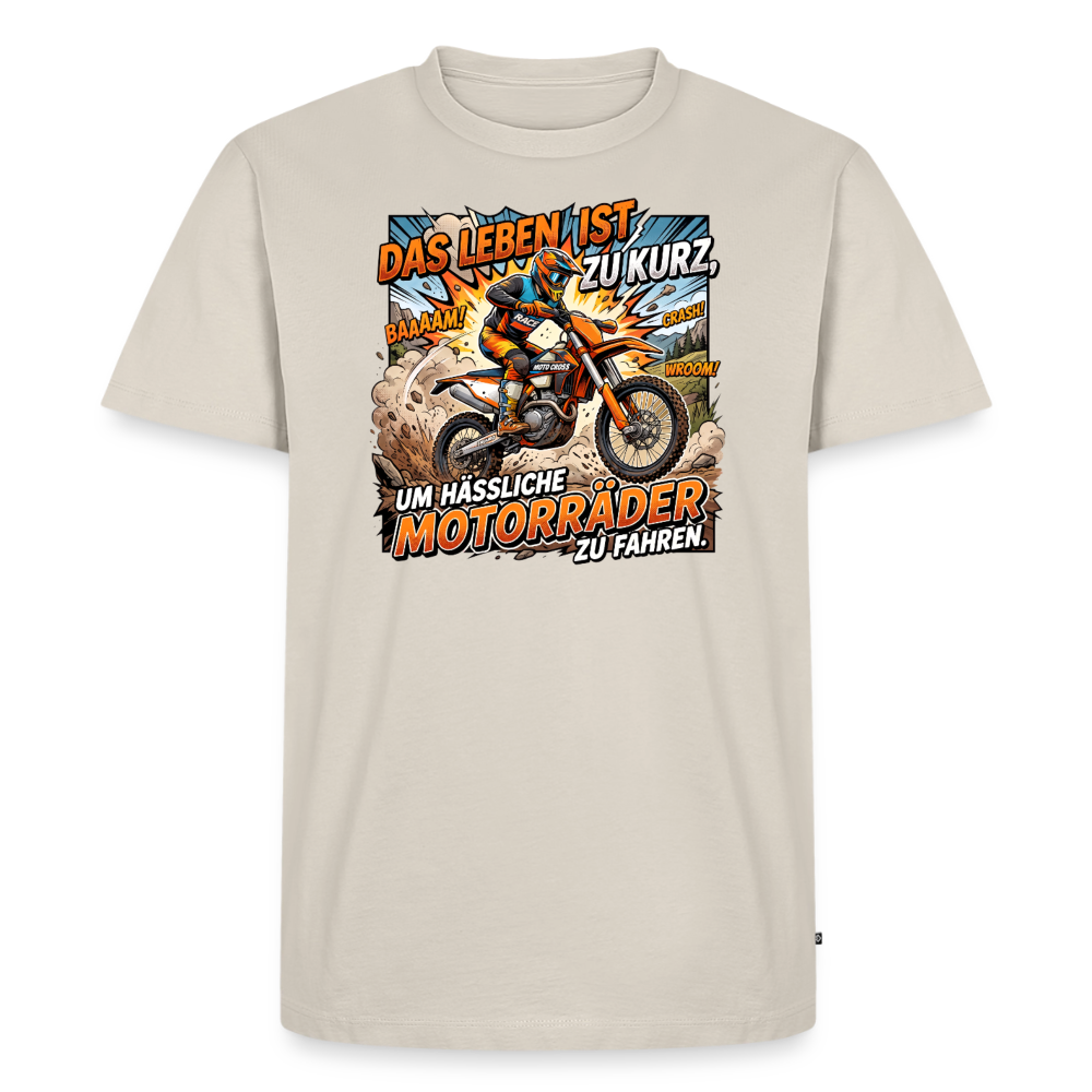 Hässliche Motorräder Motocross "Brustdruck" - beige