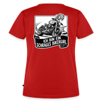 Schräges Bikergirl Chopper "Rückendruck" - red