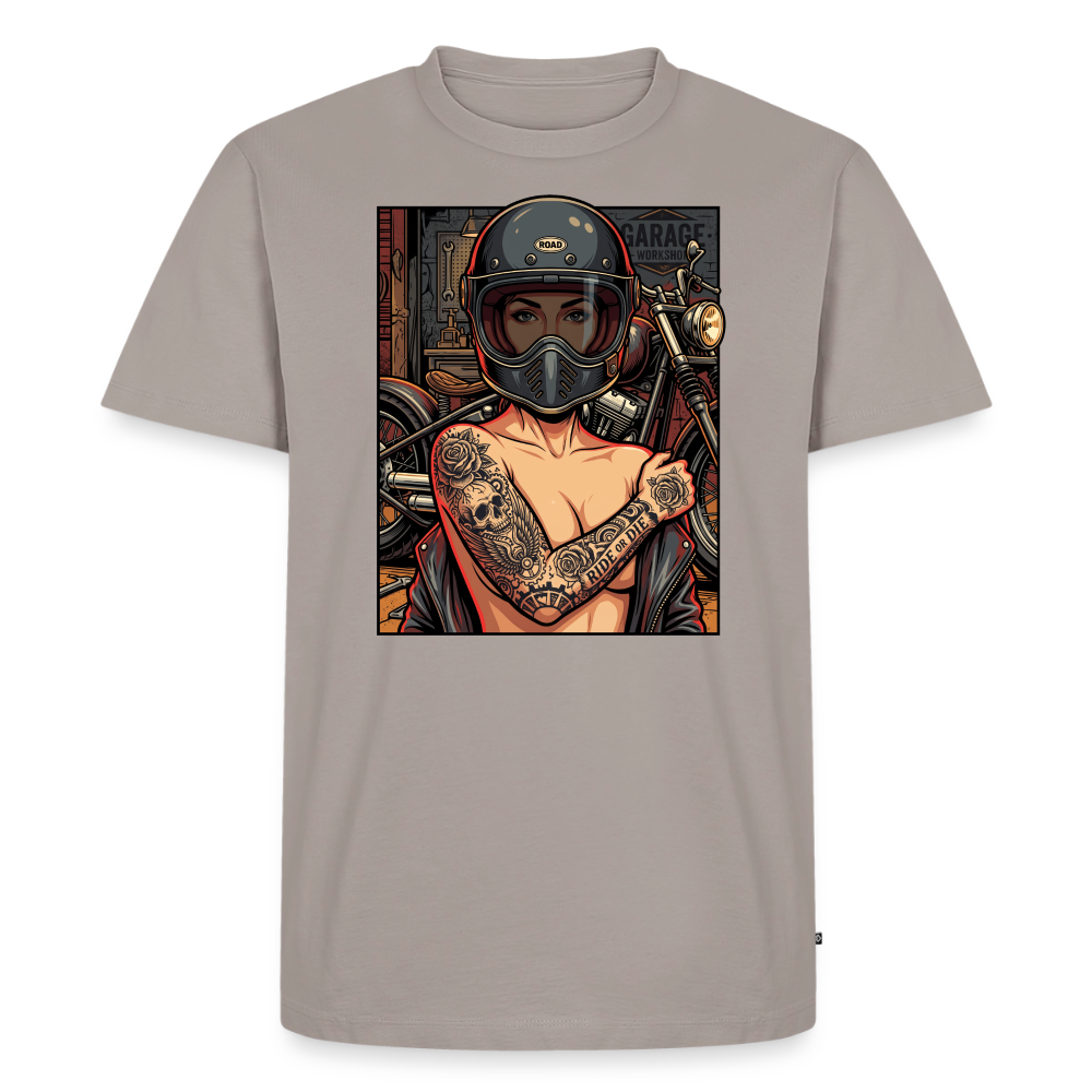 Garage Chopper Girl "Brustdruck" - taupe