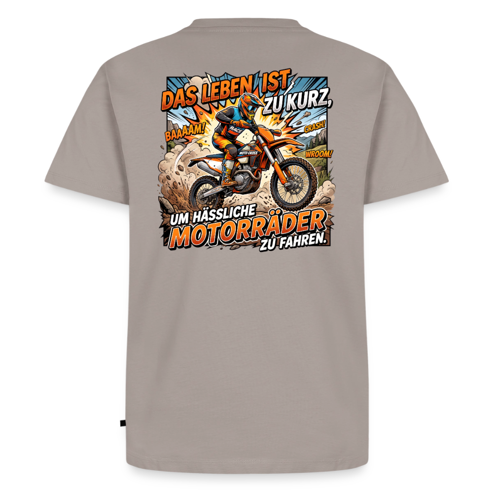 Hässliche Motorräder Motocross "Rückendruck" - taupe