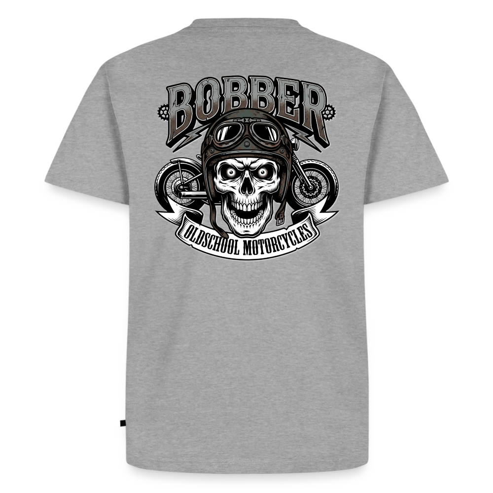 Oldschool Bobber "Rückendruck" - heather grey