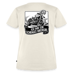 Schräges Bikergirl Chopper "Rückendruck" - off white