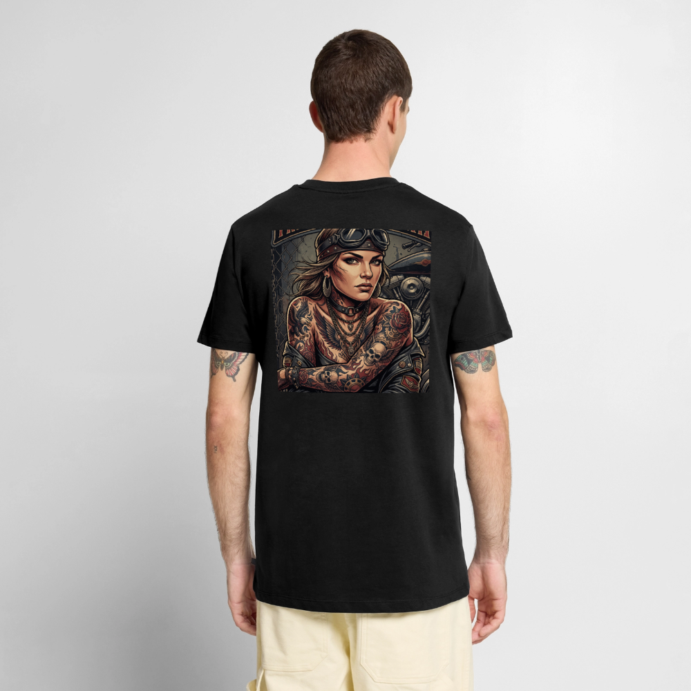 Tattoo Girl Chopper "Rückendruck" - black