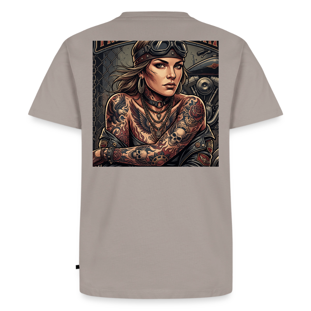 Tattoo Girl Chopper "Rückendruck" - taupe