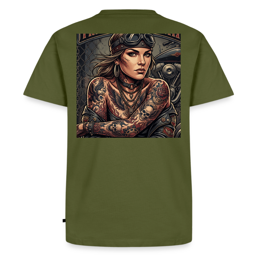 Tattoo Girl Chopper "Rückendruck" - khaki
