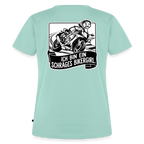 Schräges Bikergirl Rennsemmel "Rückendruck" - mint 